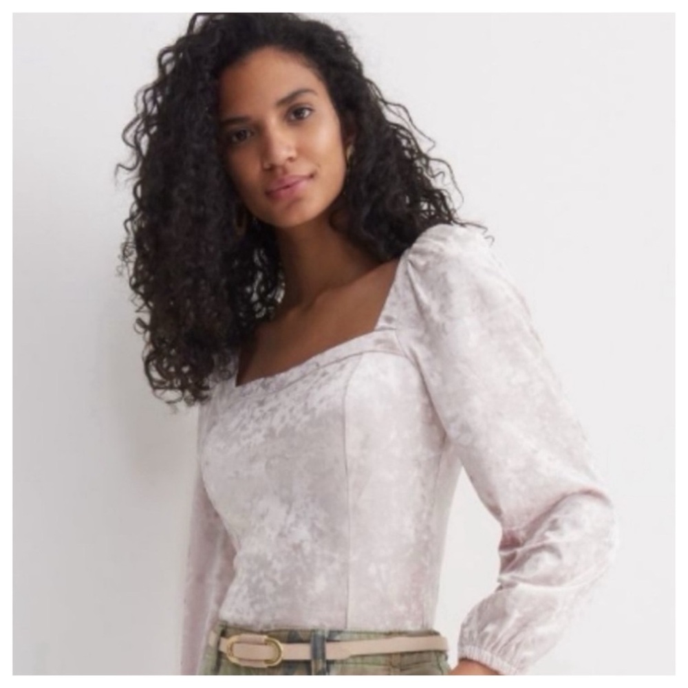 NWT Antropologie Jessima Fitted Elegant Velvet Long Sleeve Top, L - Picture 12 of 12